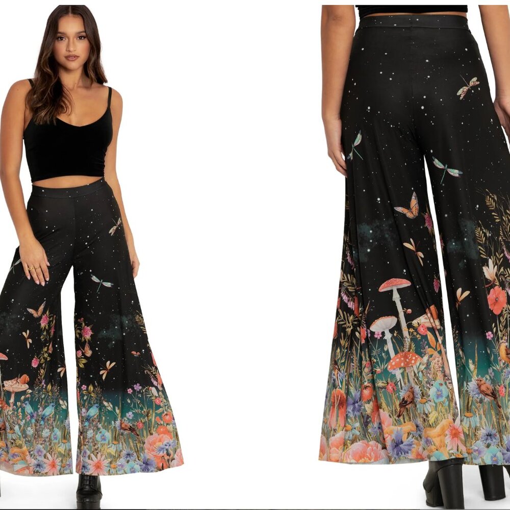 Blackmilk - Fairytale Floral Palazzo Pants M - Picture 3 of 3